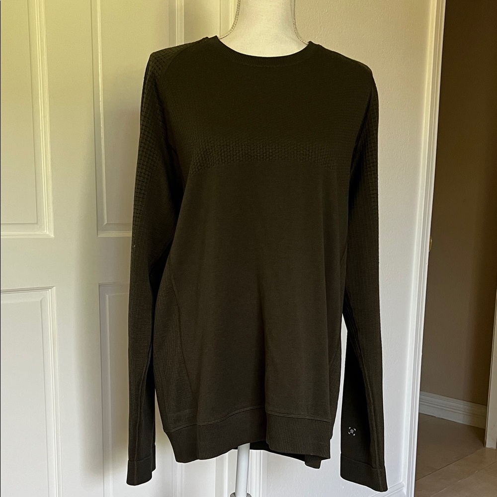 lululemon athletica Men's Crewneck Sweater - Dark Olive Green
